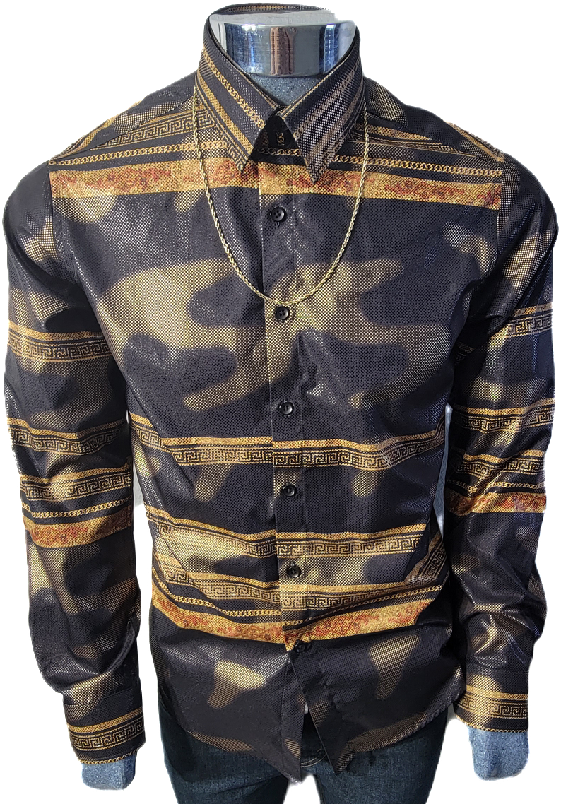 Men’s Luxury Brand Silk Like Satin Button Down Dress Shirt For Party Prom Long Sleeve Fit Nightclub Shirt