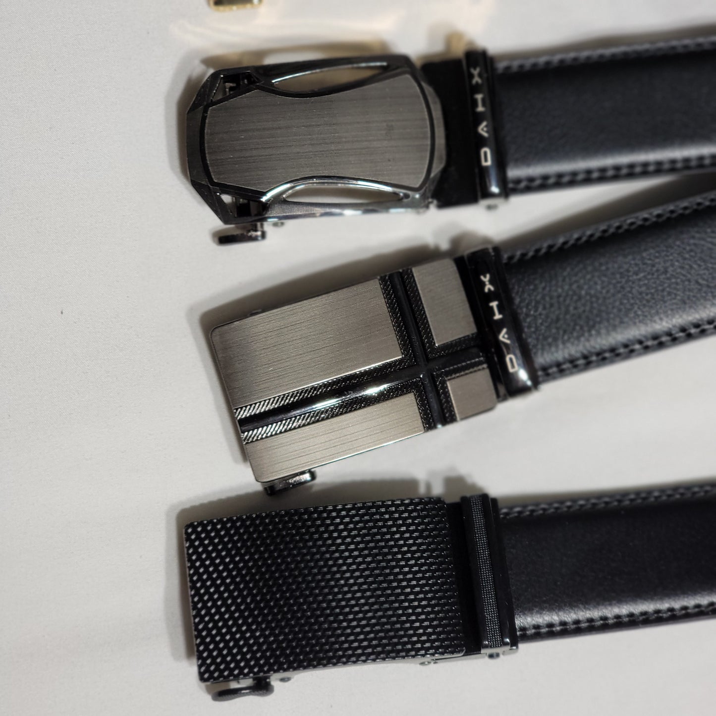 Automatic Buckle Ratchet Pu Genuine leather belts